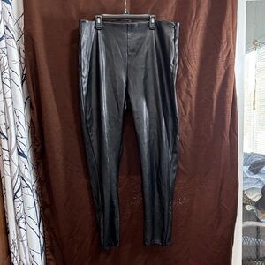 Old Navy Black Faux Leather Skinny Pants